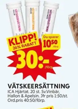 Ica Hajen Lagpris VÄTSKEERSÄTTNING erbjuda