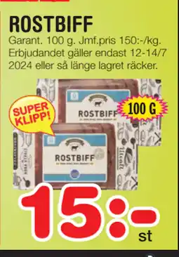 Nya Pulsen ROSTBIFF erbjuda