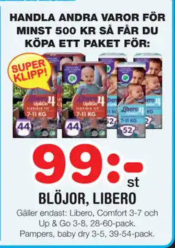 Nya Pulsen BLÖJOR, LIBERO erbjuda