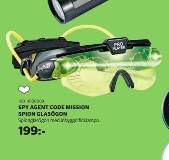 Spy agent code mission spion glasögon