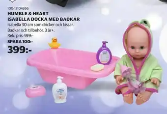 Humble & heart isabella docka med badkar