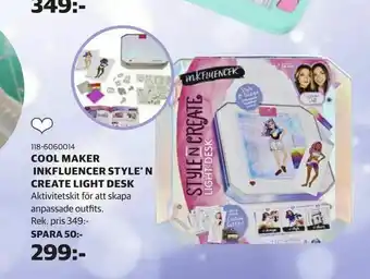 Lekia Cool maker inkfluencer style' n create light desk erbjuda