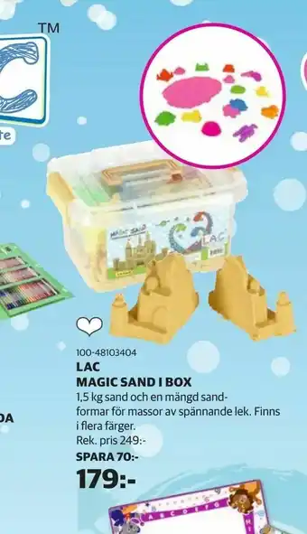 Lekia Lac magic sand i box erbjuda