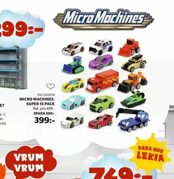 Lekia Micro machines. super 15 pack erbjuda