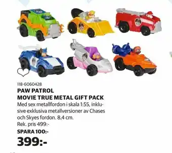 Lekia Paw patrol movie true metal gift pack erbjuda