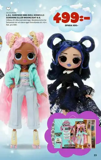 L.o.l. surprise omg doll series 4,5 sunshine eller moonlight b.b