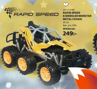 Lekia Rapid speed 6 wheeler monster metal chassi erbjuda