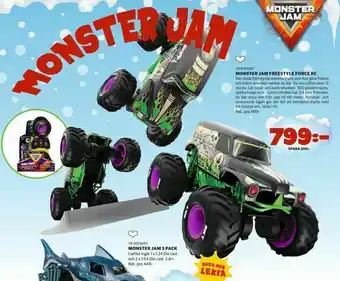 Lekia Monster jam freestyle force rc erbjuda