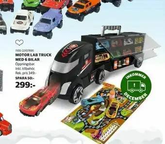Lekia Motor lab truck med 6 bilar erbjuda