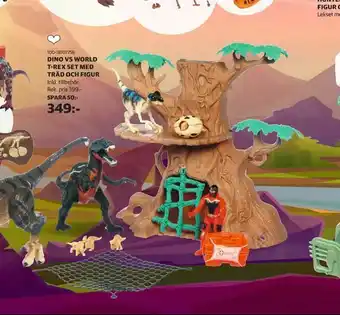 Dino vs world t-rex set med träd och figur