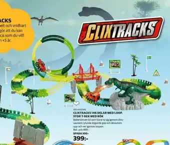 Lekia Clixtracks 146 delar med loop. stor t-rek med rök erbjuda