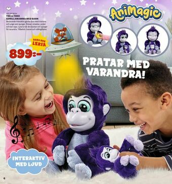 Lekia Tiki & toko gorillamamma med barn erbjuda