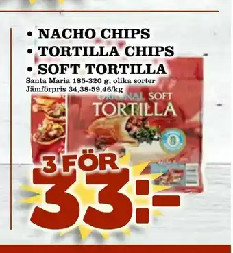 Matdax nacho chips • tortilla chips • soft tortilla erbjuda