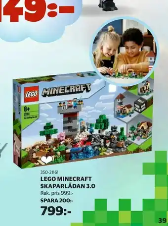 Lekia Lego minecraft skaparlådan 3,0 erbjuda