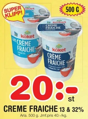 Nya Pulsen Creme fraiche 13 & 32% erbjuda