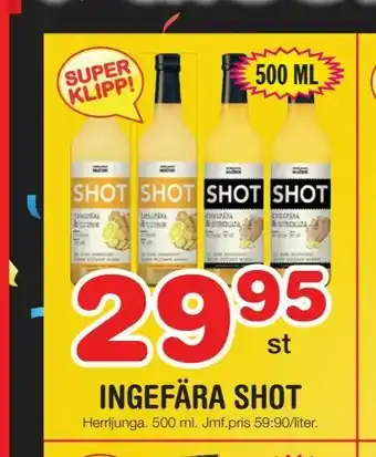 Nya Pulsen Ingefära shot erbjuda