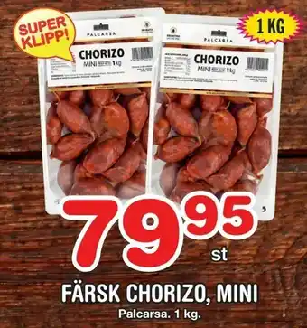 Nya Pulsen Färsk chorizo, mini erbjuda