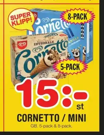 Nya Pulsen Cornetto / mini erbjuda