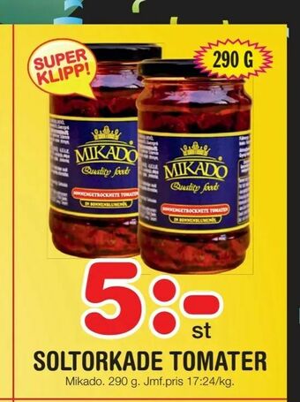 Nya Pulsen Soltorkade tomater erbjuda