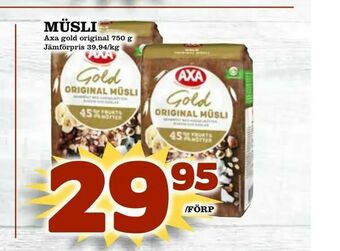 Supergrossen Müsli erbjuda