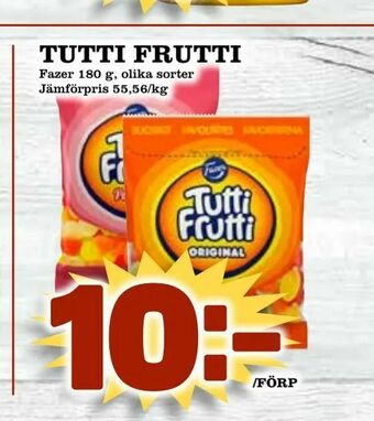 Supergrossen Tutti frutti erbjuda