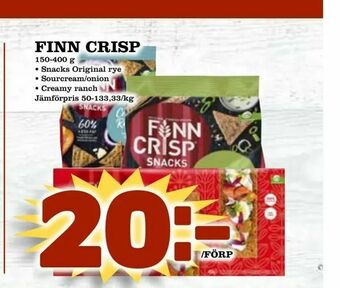 Supergrossen Finn crisp erbjuda