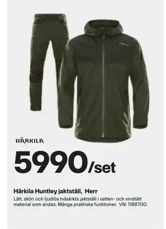 XXL Härkila Huntley jaktställ, Herr erbjuda