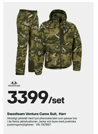 Swedteam Venture Camo Suit, Herr