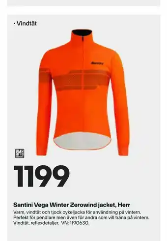 Santini Vega Winter Zerowind jacket, Herr
