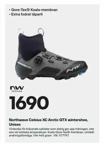 Northwave Celsius XC Arctic GTX wintershoe, Unisex