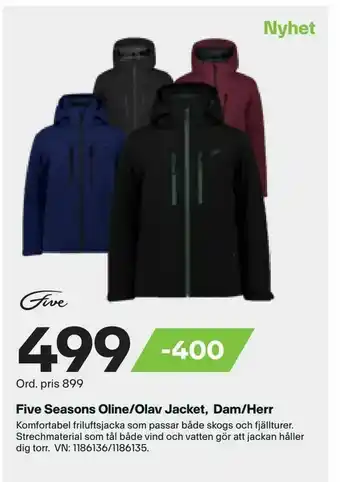 XXL Five Seasons Oline/Olav Jacket, Dam/Herr erbjuda