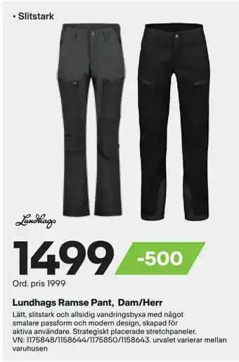 XXL Lundhags Ramse Pant, Dam/Herr erbjuda