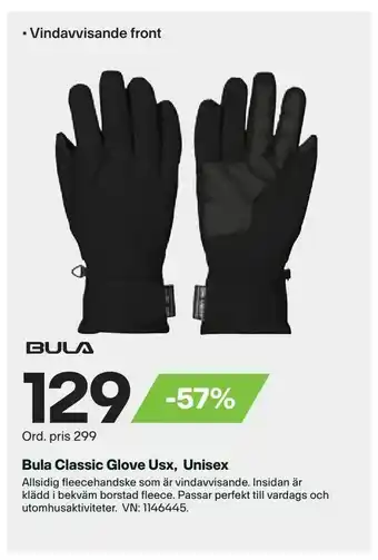 Bula Classic Glove Usx, Unisex