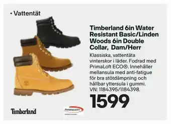 XXL Timberland 6in Water Resistant Basic/Linden Woods 6in Double Collar, Dam/Herr erbjuda