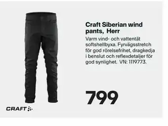 Craft Siberian wind pants, Herr