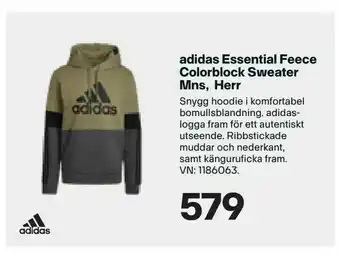 XXL adidas Essential Feece Colorblock Sweater Mns, Herr erbjuda