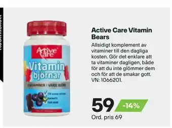 XXL Active Care Vitamin Bears erbjuda