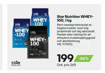 XXL Star Nutrition WHEY-100 erbjuda