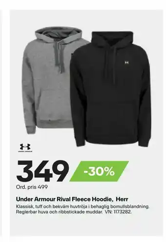 XXL Under Armour Rival Fleece Hoodie, Herr erbjuda