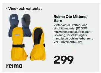XXL Reima Ote Mittens, Barn erbjuda