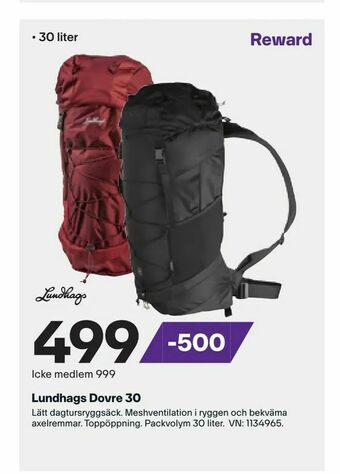 XXL Lundhags Dovre 30 erbjuda