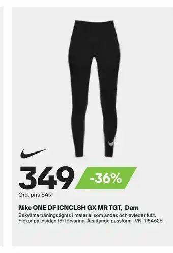 XXL Nike ONE DF ICNCLSH GX MR TGT, Dam erbjuda