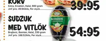 Sudzuk med vitlök