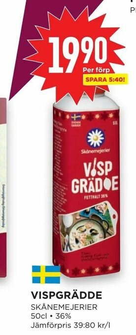 Willys Hemma Vispgrädde erbjuda