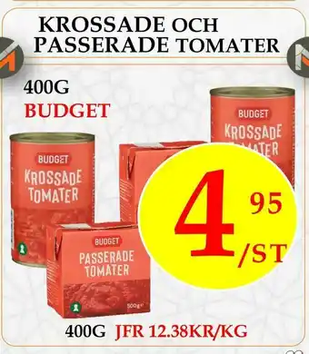 Krossade och passerade tomater