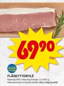 ICA Kvantum FLÄSKYTTERFILÉ erbjuda