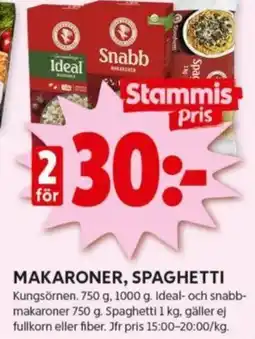 ICA Kvantum MAKARONER, SPAGHETTI erbjuda