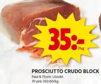 ICA Kvantum PROSCIUTTO CRUDO BLOCK erbjuda