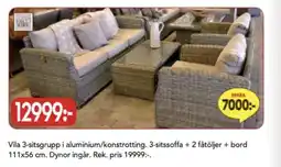 Bo Ohlsson Vila utemöbler erbjuda