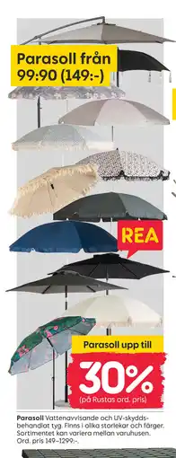 Rusta Parasoll erbjuda